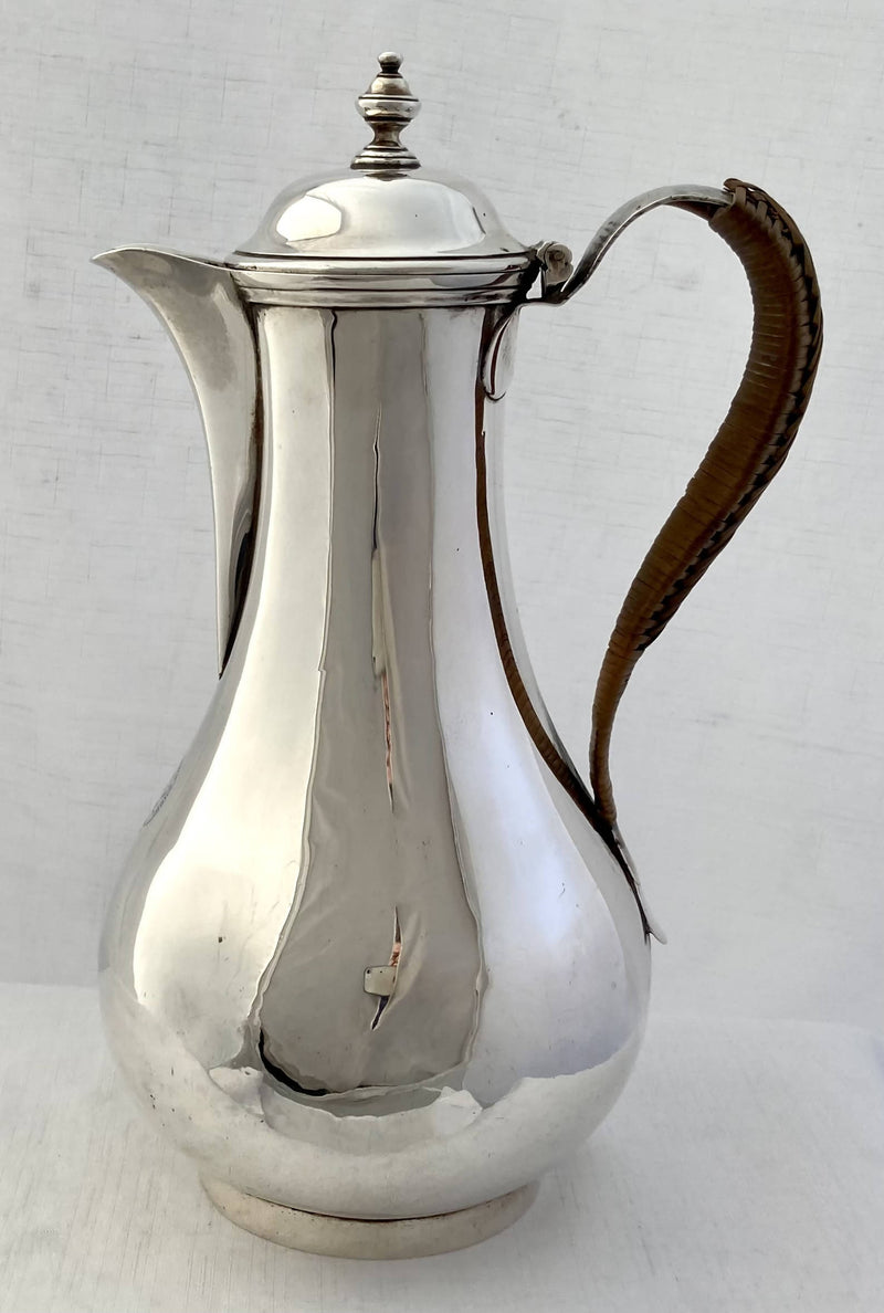 Georgian, George III, Silver Hot Water Jug. London 1798 John Wakelin & Robert Garrard. 17.7 troy ounces.