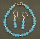 Bridget: Chalcedony quartz bracelet-earring set (032)