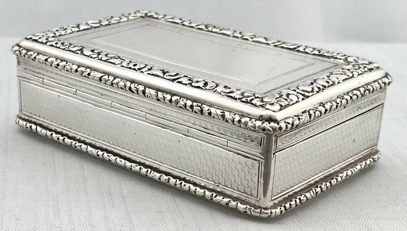 Victorian Silver Table Snuff Box. London 1847 Edward Edwards II. 5.3 troy ounces.