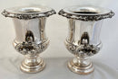 Georgian, George IV, Pair of Old Sheffield Plate Armorial Wine Coolers. Blagden, Hodgson & Co, Sheffield circa 1820.