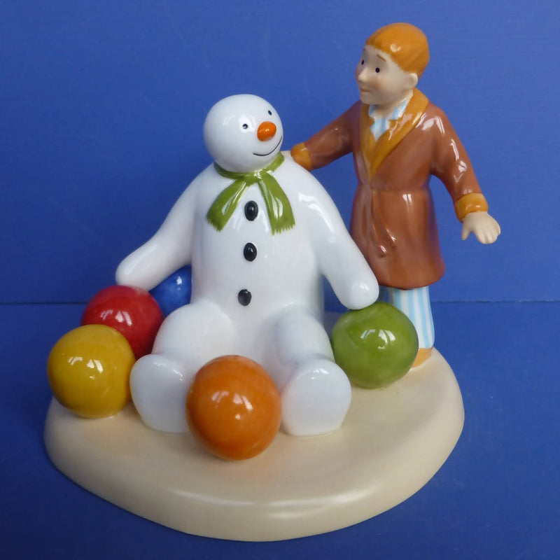 Coalport Snowman Figurine - Soft Landing (Boxed)