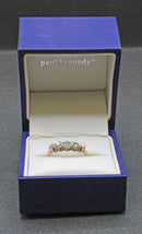 18ct gold five stone diamond ring, size N