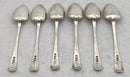 Georgian, George III, Six Silver Teaspoons. London 1808 Robert Rutland. 3.3 troy ounces.