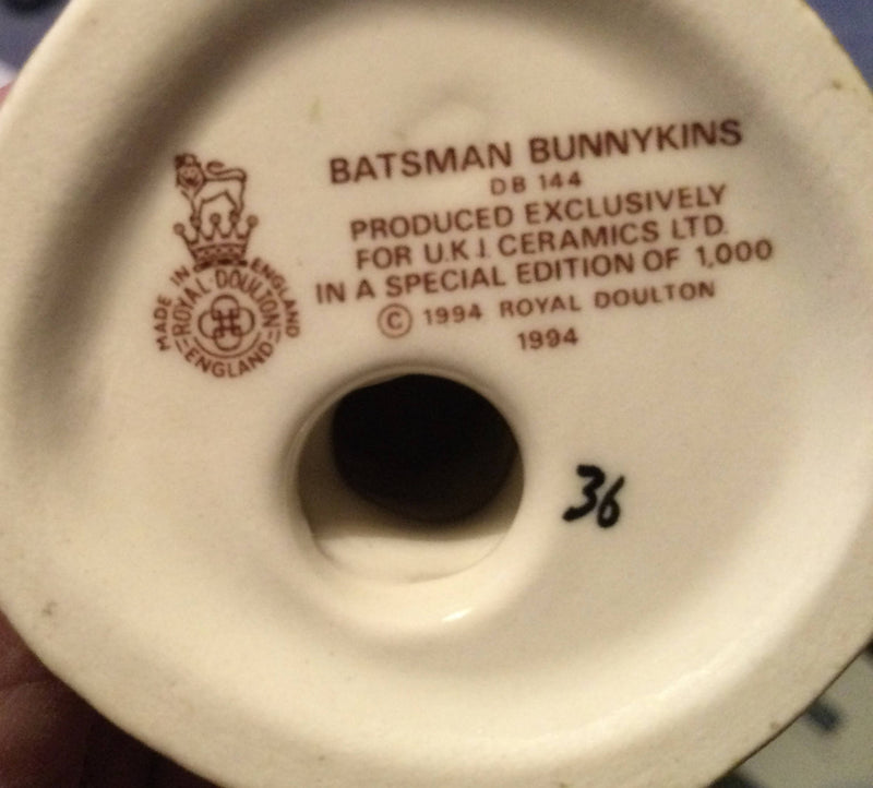 Royal Doulton Cricketer Batsman Bunnykins DB144