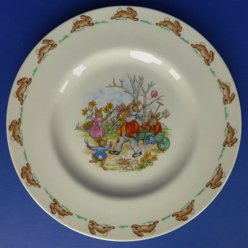 Royal Doulton Bunnykins Salad Plate - Family In The Garden