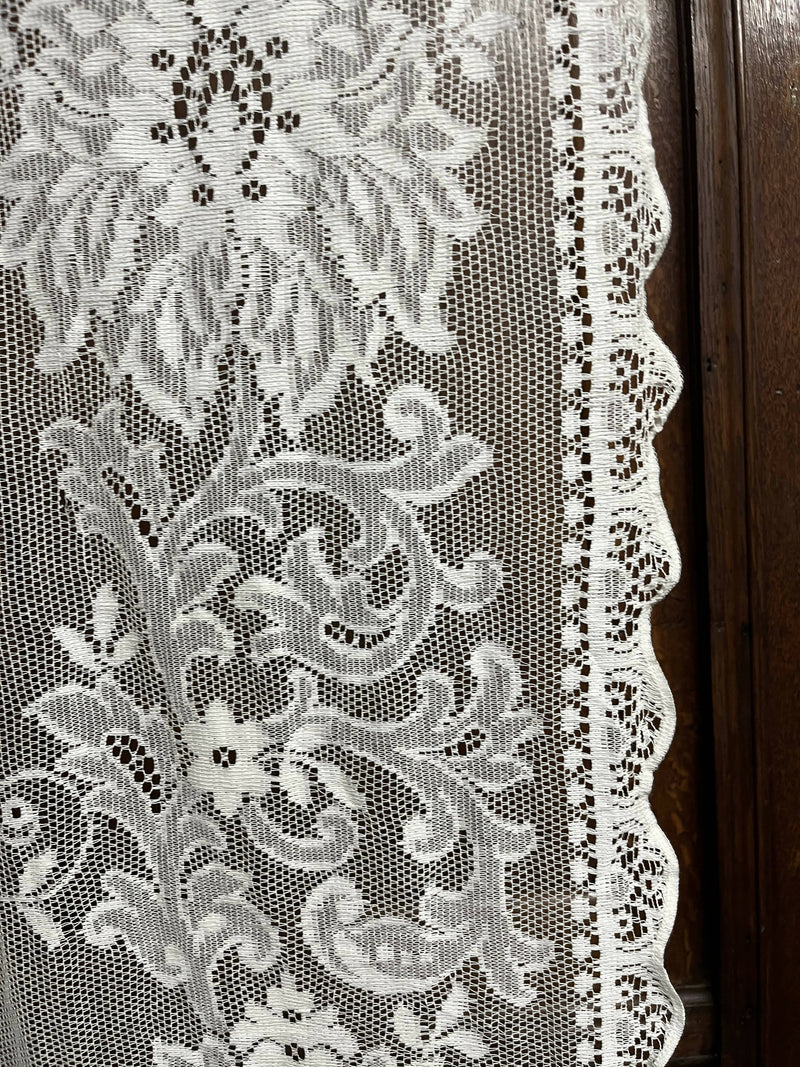 Circa 1920 Design Ready to Hang Design Lace Panel Natural White 130 cm (51") x 200 cm (78")