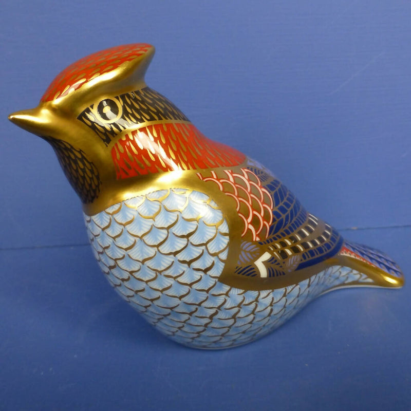 Royal Crown Derby Paperweight Waxwing (Boxed)