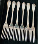 William IV Set of Six Silver Dessert Forks. London 1835 Joseph & Albert Savory. 9.5 troy ounces.