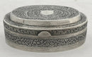 Indian Colonial White Metal Table Snuff Box, circa 1870 - 1910. 3.8 troy ounces.
