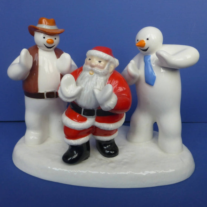 Coalport Limited Edition Father Christmas Snowman Figurine - Line Dancing (Boxed)