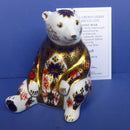 Royal Crown Derby Signature Edition Paperweight Old Imari Honey Bear (Boxed)