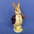 Beswick Beatrix Potter Figurine Mr Benjamin Bunny (First Version, Maroon Jacket, Pipe Out) BP3A