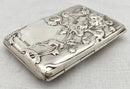 Edwardian Art Nouveau Silver Cigarette Case. London 1902 Benner Friedrich & Co. 2.5 troy ounces.