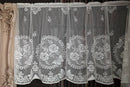 Bella Period design Cream cotton lace cafe curtain 29" drop off the roll per metre