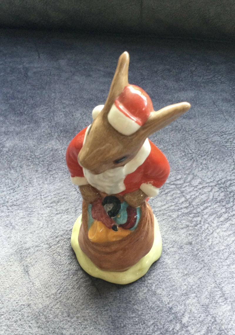 Royal Doulton Christmas figurine Royal Doulton Bunnykins Doulton Santa bunnykins figure DB17