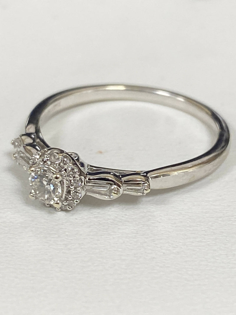 9ct White Gold Emmy Diamond Ring