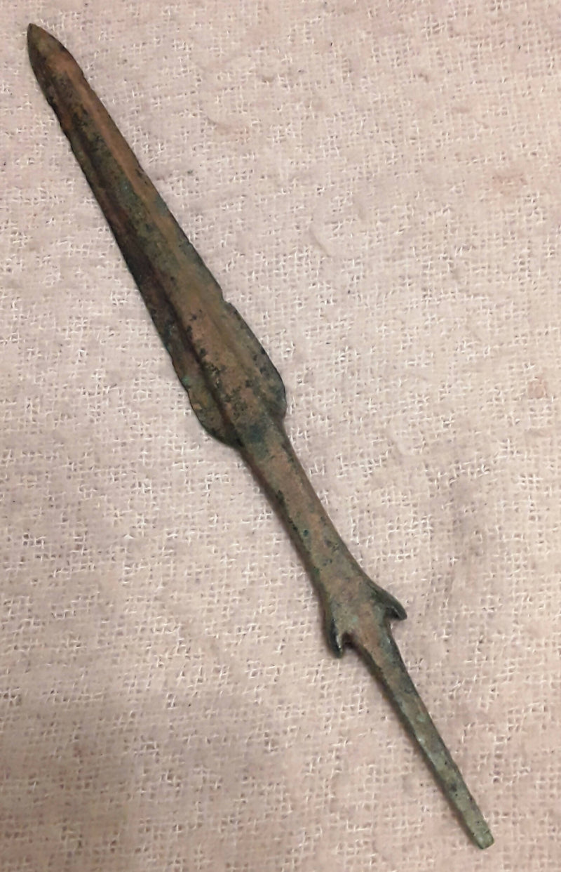 A Medium Size Bronze Age Spear Head.