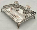 Georgian, George III, Old Sheffield Plate Three Quarter Gallery Inkstand, circa 1810.