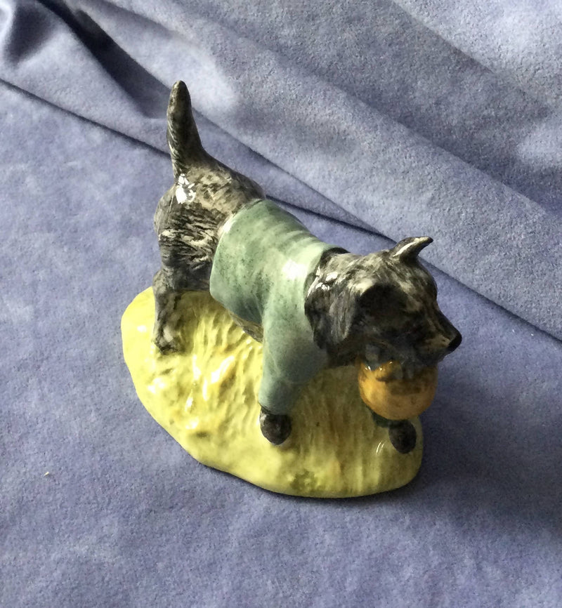 Royal Albert John Joiner Figure Beatrix Potter Black Dog Figurine