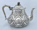 Victorian Silver Plated Ornate Tea Set. Atkins Brothers, Sheffield, circa 1875.