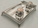 Georgian, George III, Old Sheffield Plate Three Quarter Gallery Inkstand, circa 1810.