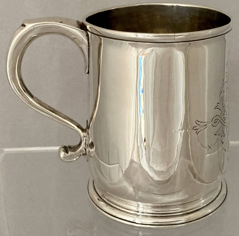 Georgian, Early George II, Silver Mug. London 1729 Thomas Mason. 6.3 troy ounces.
