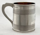 Georgian, George III, Silver Mug. London 1801 John Denziloe. 4 troy ounces.