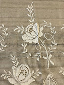 Copy of Cottage Roses Arts and Crafts original lace curtain panel new old stock 100”/35”
