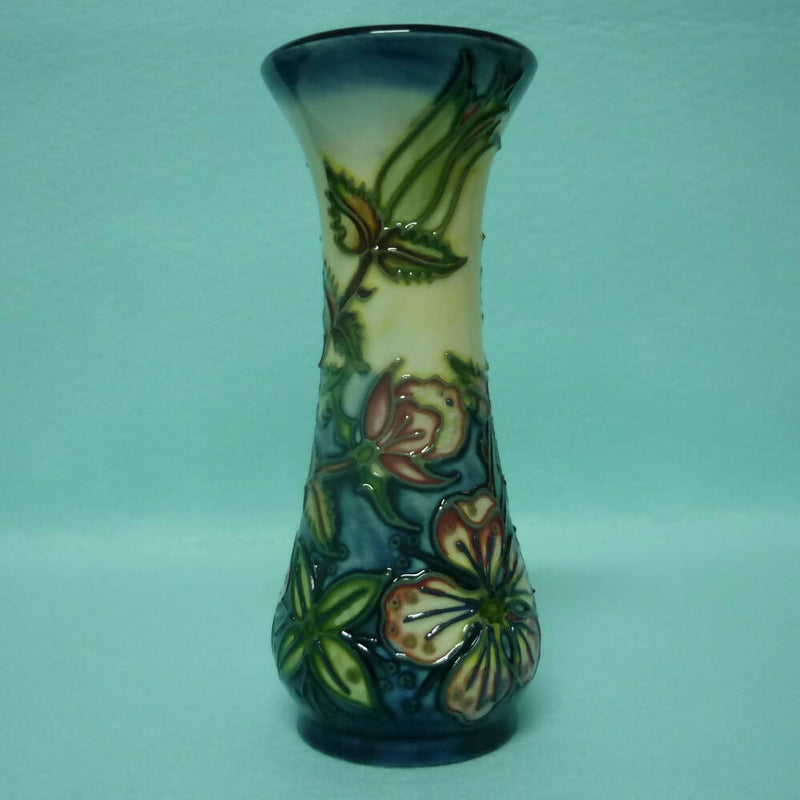 A Boxed Moorcroft Vase in the Sweet Briar Design by Rachel Bishop