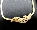 Vintage Christian Dior Gold Plated & Rhinestone Collar Necklace