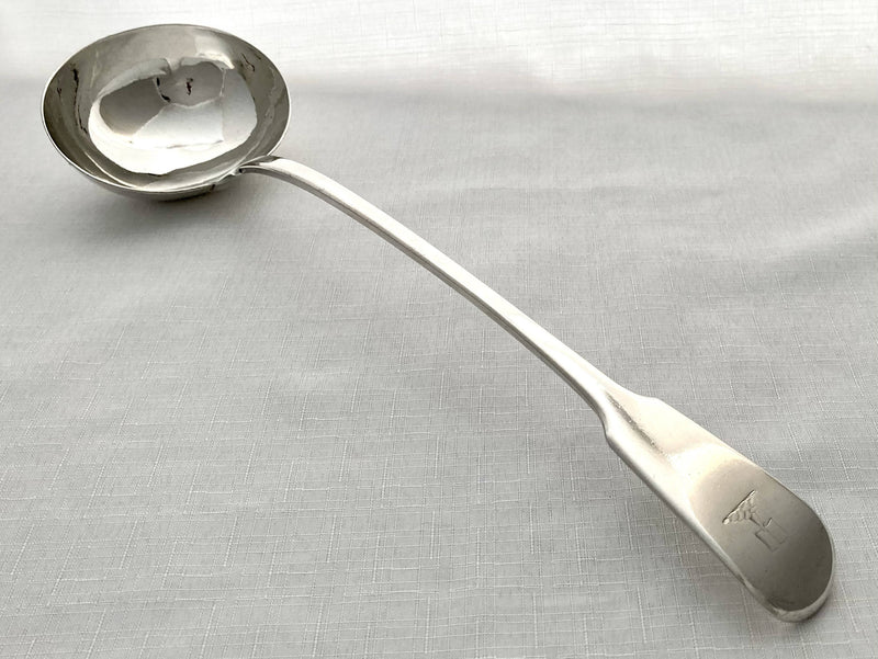 Georgian, George IV, Large Silver Soup Ladle. London 1824 William Chawner II. 8.3 troy ounces.