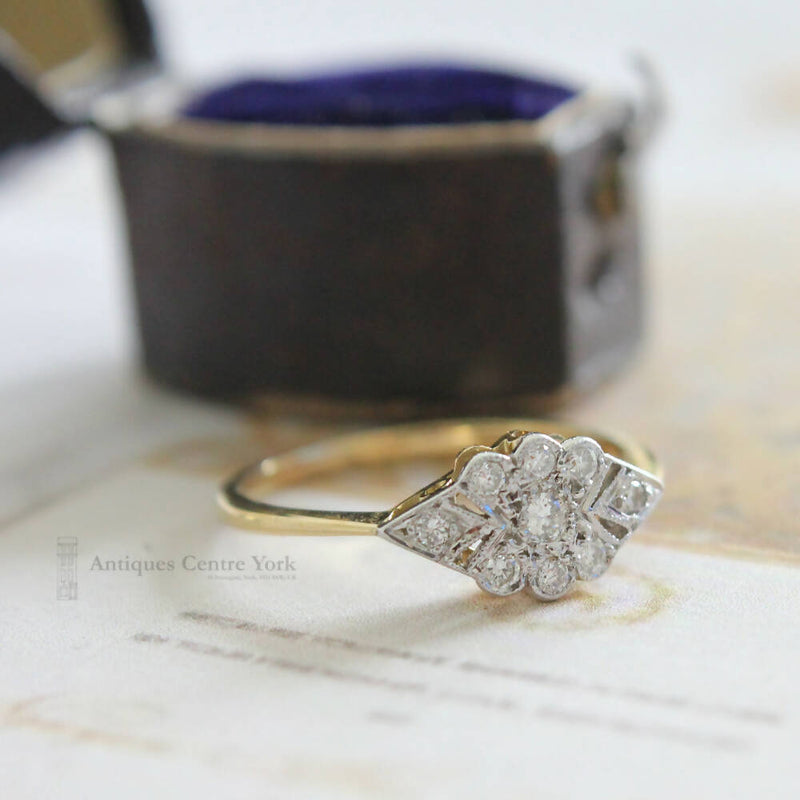 Edwardian Style 18ct Diamond Cluster Ring
