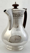 Elizabeth II Silver Hot Water Jug. Sheffield 1952 Walker & Hall. 20.3 troy ounces.
