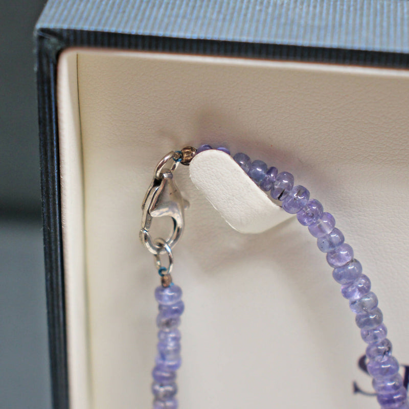 Tanzanite bead necklace and bracelet