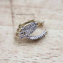 9ct Diamond 3 Row Hoop Earrings