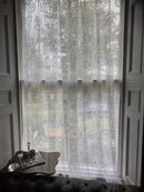 Victorian period design white cotton lace curtain 58”/104”