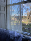 Lucinda Victorian period design Ivory cotton lace curtain panel 36" x 90” long