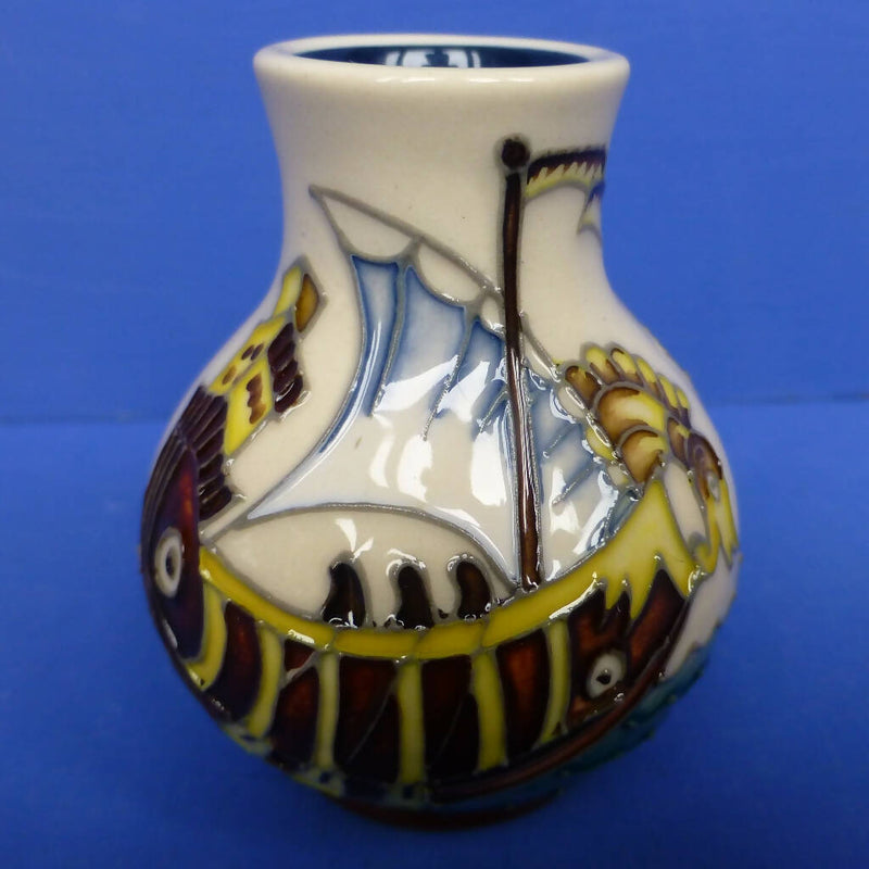 Moorcroft Miniature Vase - Storm at Sea