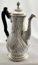 Georgian, George III, Silver Coffee Pot. London 1769 Francis Crump. 15.8 troy ounces.