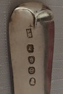 Georgian, George III, set of six silver dessert spoons. London 1820 Solomon Royes. 8.8 troy ounces.