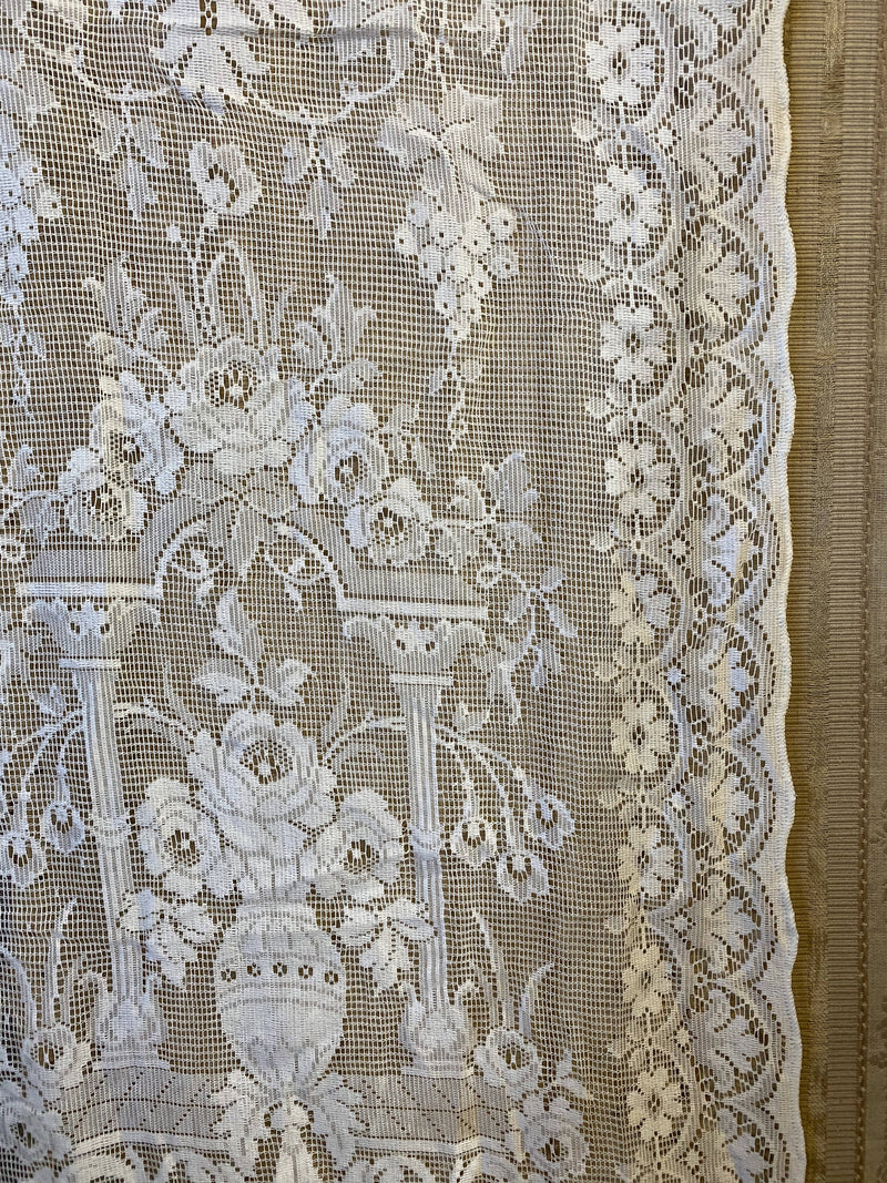 Paulene high end cream Cotton antique design lace panel 52”/120”