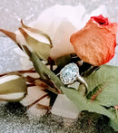 New Paraibe Apatite Cluster Ring  in Sterling Silver - Size P/Q