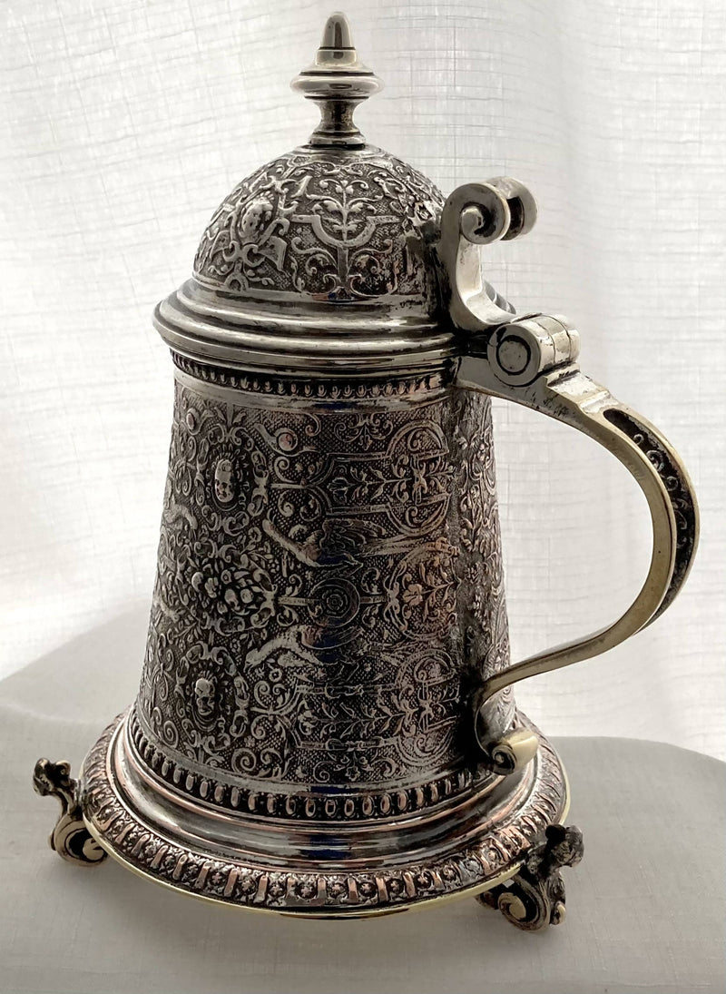 Elkington Department of Science & Art Silver Plated Electrotype Tankard, circa 1870 - 1890.