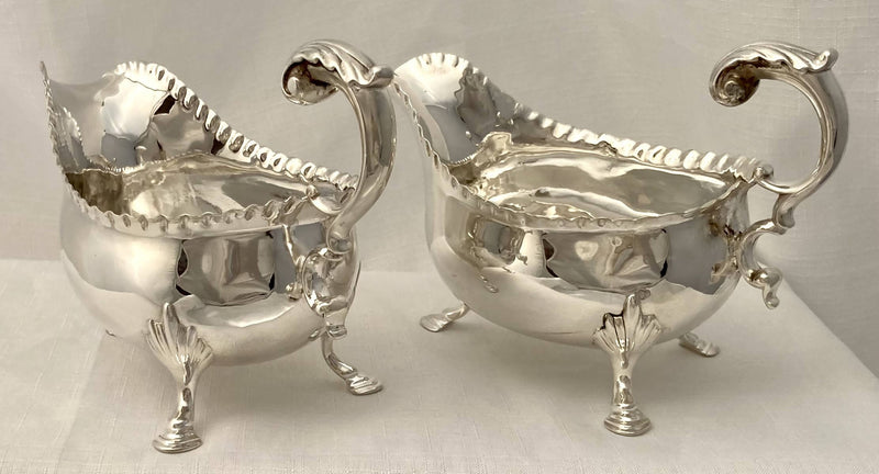 Georgian, George III, Pair of Silver Sauce Boats. London 1762 William Skeen. 17.7 troy ounces.