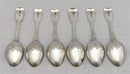 York silver, Georgian, George IV, set of six teaspoons. York 1821 James Barber & William Whitwell. 4.5 troy ounces.
