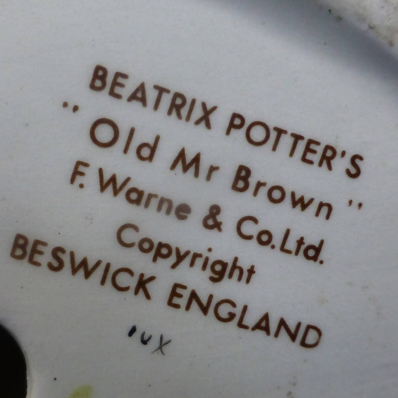 Beswick Beatrix Potter Figurine Old Mr Brown BP3A