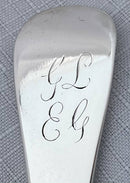 Georgian, George II, set of Twelve Scottish Silver Tablespoons. Edinburgh 1754 Lothian & Robertson. 27 troy ounces.