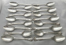 Georgian, George III, Set of Eighteen Silver King's Pattern Tablespoons, Crested for Maltby. London 1810 Paul Storr. 63 troy ounces.