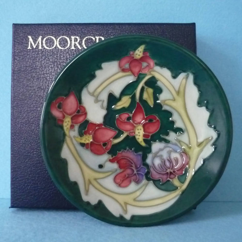 A Boxed Moorcroft Pin Dish in the Leicester Design