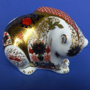 Royal Crown Derby Paperweight Imari Rocky Mountain Bear (Boxed)
